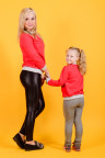 Детская толстовка "Мини Маус" ДФ 145 Family look (красный)