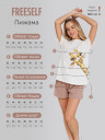 Домашний костюм ЖК 006 (молочный+какао (жираф))