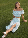 Костюм женский К 130 (цветы на ментоловом)